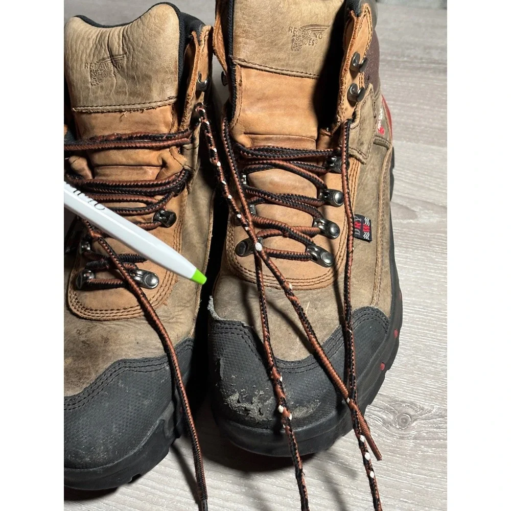 Red Wing Shoes Mens 8 D Leather Safety‎ Toe Work Boots Utility EH Industrial